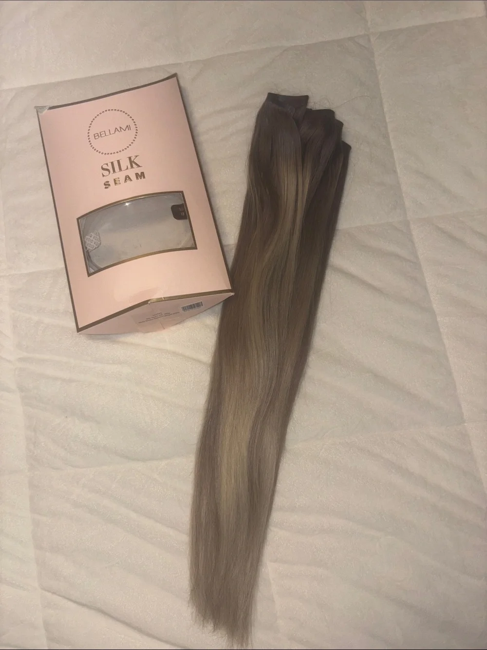 BELLAMI Silk Seam clip-In Extensions — Ash Blonde to Light Brown Blend